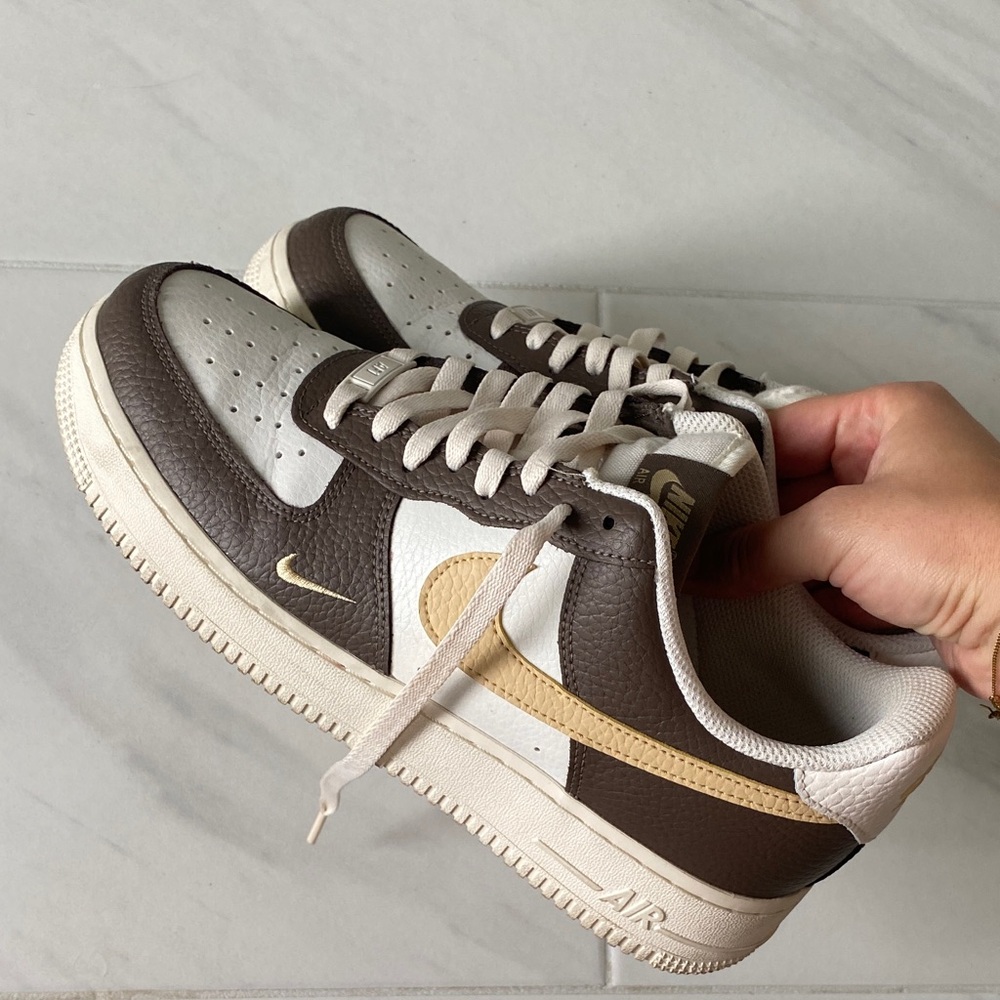 Nike Air Brown and Gold Sneakers